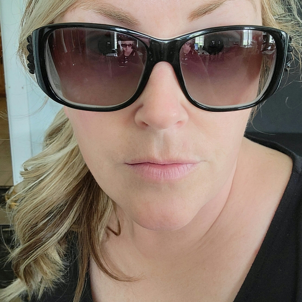 Versace Women's Sunglasses Model 4148-B Made in Italy Black and White